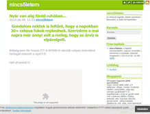 Tablet Screenshot of nincs5letem.blog.hu