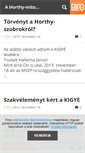 Mobile Screenshot of horthy-mitosz.blog.hu