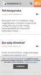 Mobile Screenshot of kutyadivat.blog.hu