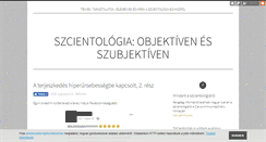 Desktop Screenshot of objektivszcn.blog.hu