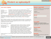 Tablet Screenshot of mindentazegeszsegrol.blog.hu
