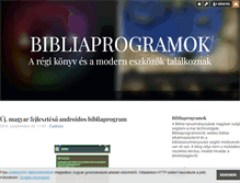 Tablet Screenshot of bibliaprogramok.blog.hu