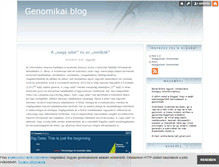 Tablet Screenshot of genomika.blog.hu
