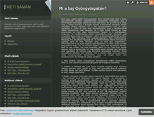 Tablet Screenshot of hetishaman.blog.hu