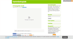 Desktop Screenshot of hammbekaplak.blog.hu