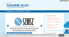 Desktop Screenshot of magyartakarek.blog.hu