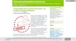 Desktop Screenshot of dokumentumkezelesi-konferencia.blog.hu