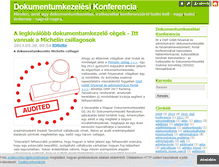 Tablet Screenshot of dokumentumkezelesi-konferencia.blog.hu