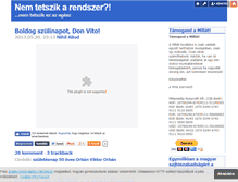 Tablet Screenshot of nemtetszikarendszer.blog.hu