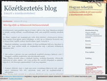 Tablet Screenshot of kozetkeztetes.blog.hu