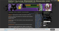 Desktop Screenshot of kedvencwebshop.blog.hu