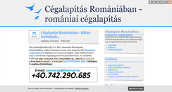 Desktop Screenshot of cegalapitas-romaniaban.blog.hu