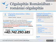 Tablet Screenshot of cegalapitas-romaniaban.blog.hu