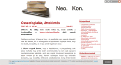 Desktop Screenshot of neokon.blog.hu