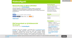 Desktop Screenshot of kozbeszfigyelo.blog.hu