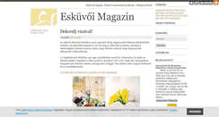 Desktop Screenshot of eskuvoimagazin.blog.hu