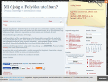 Tablet Screenshot of folyokautca.blog.hu