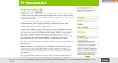 Desktop Screenshot of exvisszaszerzese.blog.hu