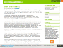 Tablet Screenshot of exvisszaszerzese.blog.hu
