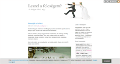 Desktop Screenshot of leszelafelesegem.blog.hu