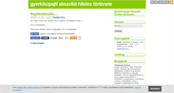 Desktop Screenshot of esztergyerek.blog.hu