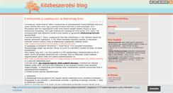 Desktop Screenshot of kozbesz.blog.hu