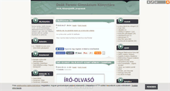 Desktop Screenshot of dfgkonyvtar.blog.hu