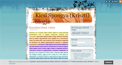 Desktop Screenshot of kicsispongya.blog.hu