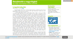 Desktop Screenshot of nagyvilag.blog.hu