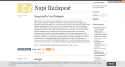 Desktop Screenshot of napibudapest.blog.hu