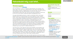 Desktop Screenshot of hetvenentul.blog.hu