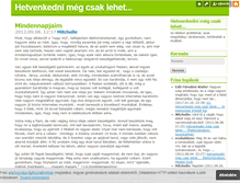 Tablet Screenshot of hetvenentul.blog.hu