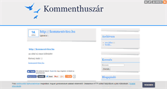Desktop Screenshot of kommenthuszar.blog.hu
