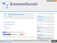 Tablet Screenshot of kommenthuszar.blog.hu