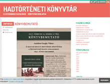 Tablet Screenshot of hadtorteneti.blog.hu