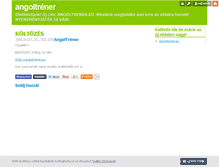 Tablet Screenshot of angoltrener.blog.hu