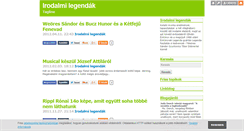 Desktop Screenshot of legendasirodalom.blog.hu