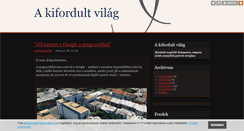 Desktop Screenshot of kifordultvilag.blog.hu