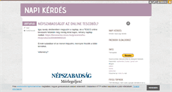 Desktop Screenshot of napikerdes.blog.hu