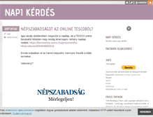 Tablet Screenshot of napikerdes.blog.hu