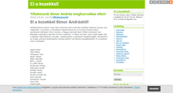 Desktop Screenshot of elakezekkel.blog.hu