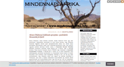 Desktop Screenshot of mindennapiafrika.blog.hu