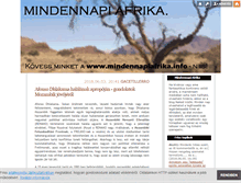 Tablet Screenshot of mindennapiafrika.blog.hu
