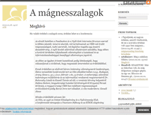 Tablet Screenshot of magnesszalagok.blog.hu