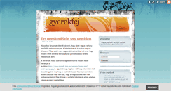 Desktop Screenshot of gyerekfej.blog.hu