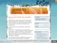 Tablet Screenshot of gyerekfej.blog.hu