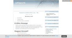 Desktop Screenshot of lefogyunk.blog.hu