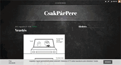 Desktop Screenshot of csakparperc.blog.hu