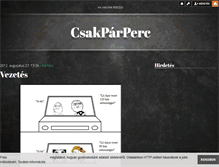 Tablet Screenshot of csakparperc.blog.hu