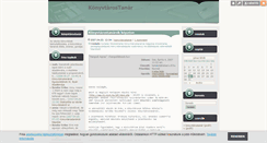 Desktop Screenshot of konyvtarostanar.blog.hu